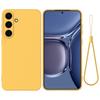 For Samsung Galaxy S25 FE Liquid Silicone Case Phone Back Cover with Hand Strap