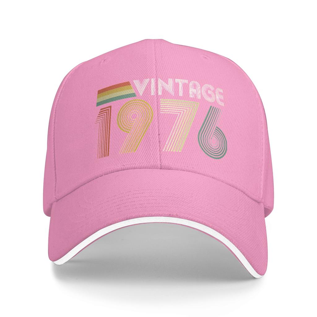 Vintage 1976 50th Birthday Gift Casual Baseball Cap Spring Trucker Hat SunProof Hunting Hip Hop Hats Male Trendy Baseball Caps