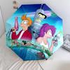 Futurama Muster, automatischer Klappschirm, tragbares und faltbares Design, 8 Schirmstäbe, ein Weihnachts- oder Geburtstagsgeschenk.