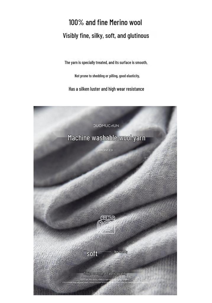 Yangzi Yarn Wool Color Block Knit Women's Pullover - Simple, Versatile, Slimming Base Layer for Spring & Autumn