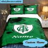 Custom Name Green Shield America Design Bedding Set 3pcs, Bedding Set Including 1pc Duvet Cover And 2pcs Pillowcases for Bedroom, Dormitory Gift