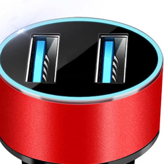 Car Charger Portable Easy to Use Aluminum Alloy 3.1A 2 USB High-speed Charge Auto Charger Daily Use