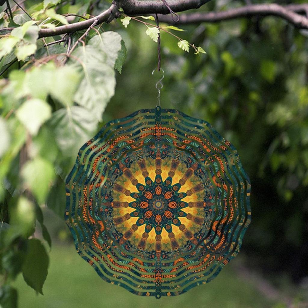 10 Inch Metal Wind Chime with 360 Rotating Hook Outdoor Garden Decor for Spring Summer Courtyard Balcony No Batteries Needed Gift for Friends