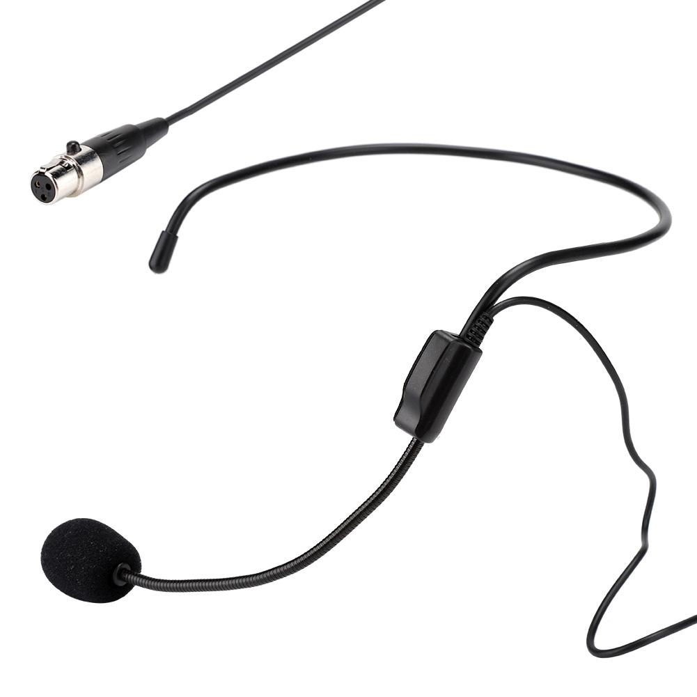 Mini XLR 3 Pins TA3F Plug Professional Wireless Head Wear Mic Headset Microphone