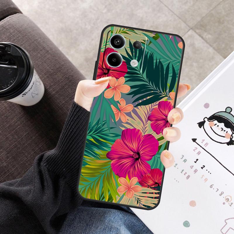 Tropical aloha Hibiscus  pattern Cover For Xiaomi Redmi Note 14 13 10 11 12 15 Pro Plus Case For Redmi 15 15C 14C 10C 12C 13C