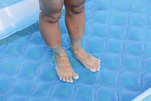 JILONG Giant Baby Pool, 163 X 104 X 25cm (inflated Size), with Air Cushion Bottom, JL-687904, BL/WH, Small