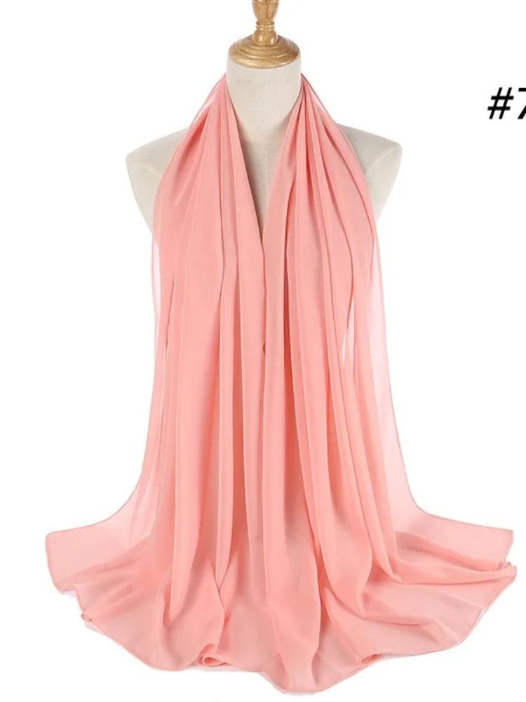 70*180cm bubble chiffon muslim headscarf for women solid color hijab scarf shawls and wraps hijab femme musulman kopftuch