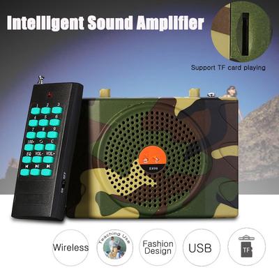 Portable Wireless Amplifier Teaching Speaker FM Radio USB Hunting Decoys Loud Speaker Bird Caller MP3 Remote Control DC 10V 38W