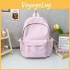 Solid Color Simple Student Backpack With Inner Compartments For Daily Commute