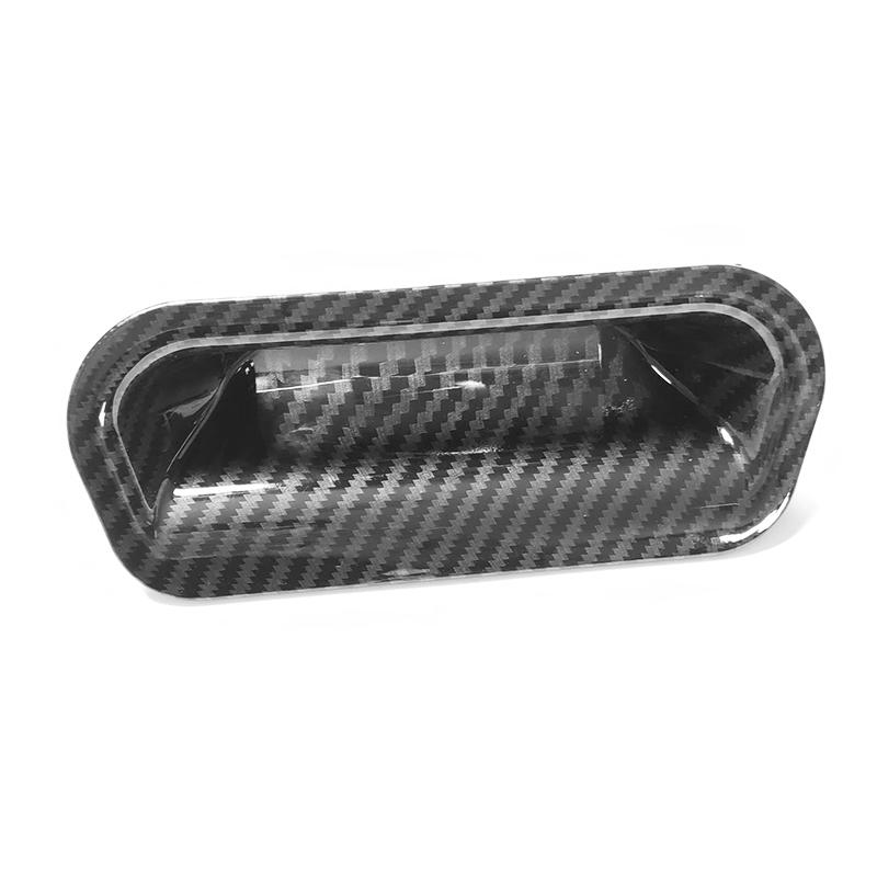 For 2012-2016 Black Carbon Fiber Pattern Trunk Boot Door Bowl Cover Bezel Trim CRV 2013 2014 2015