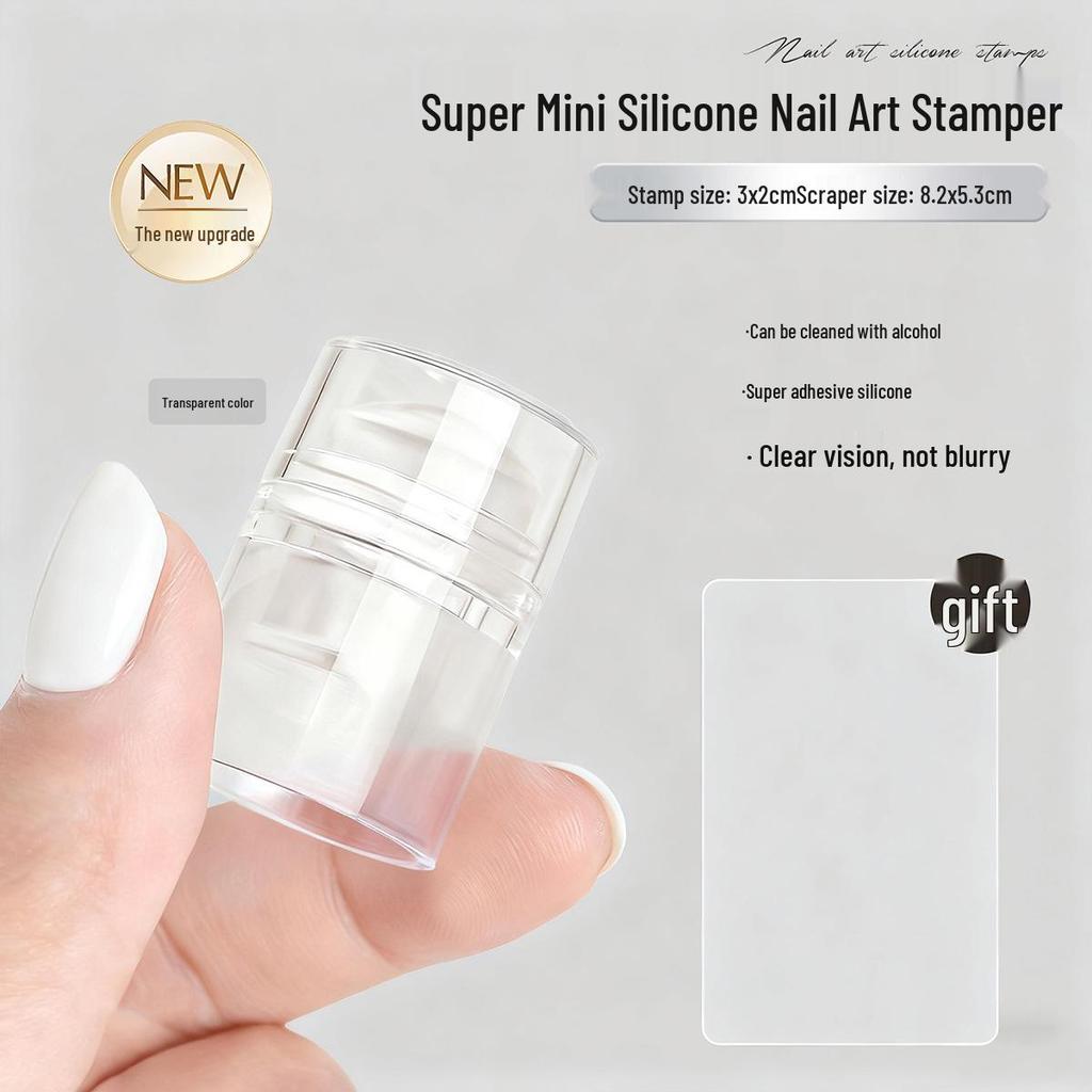 Little Chubby Beauty Large Nail Stamping Tool with Flexible Silicone Stamper for French Manicures