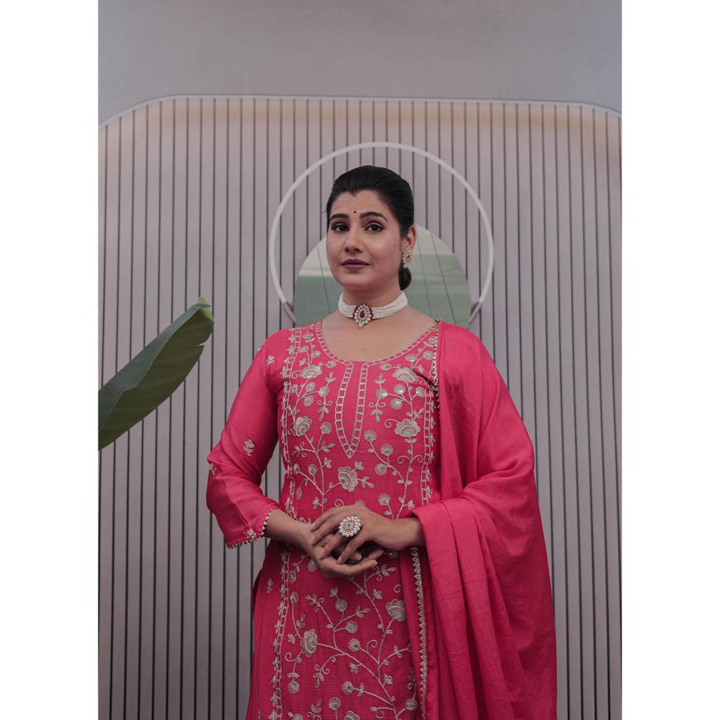 Presenting Our Real modeling shoot New Designer Cording Sequence Suit With Sarara