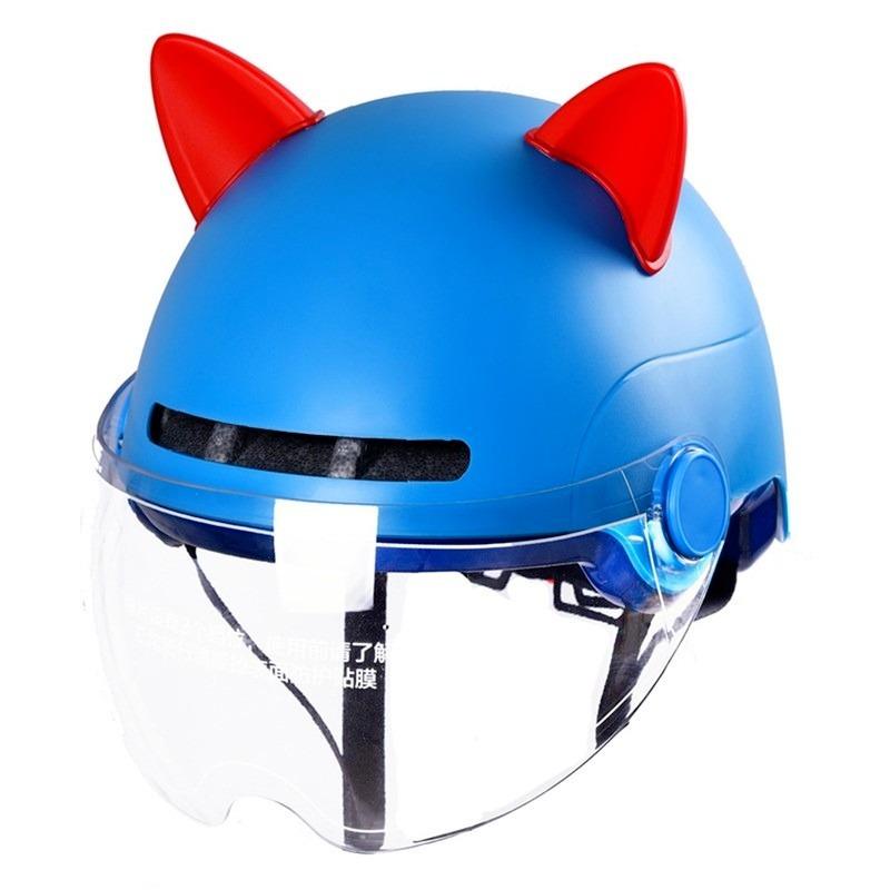 2pcs Cute Motorcycle Helmet Cat Ears Stickers Universal Electric Car Helmet Decoration Styling Sticker Helmet Accessories Decals