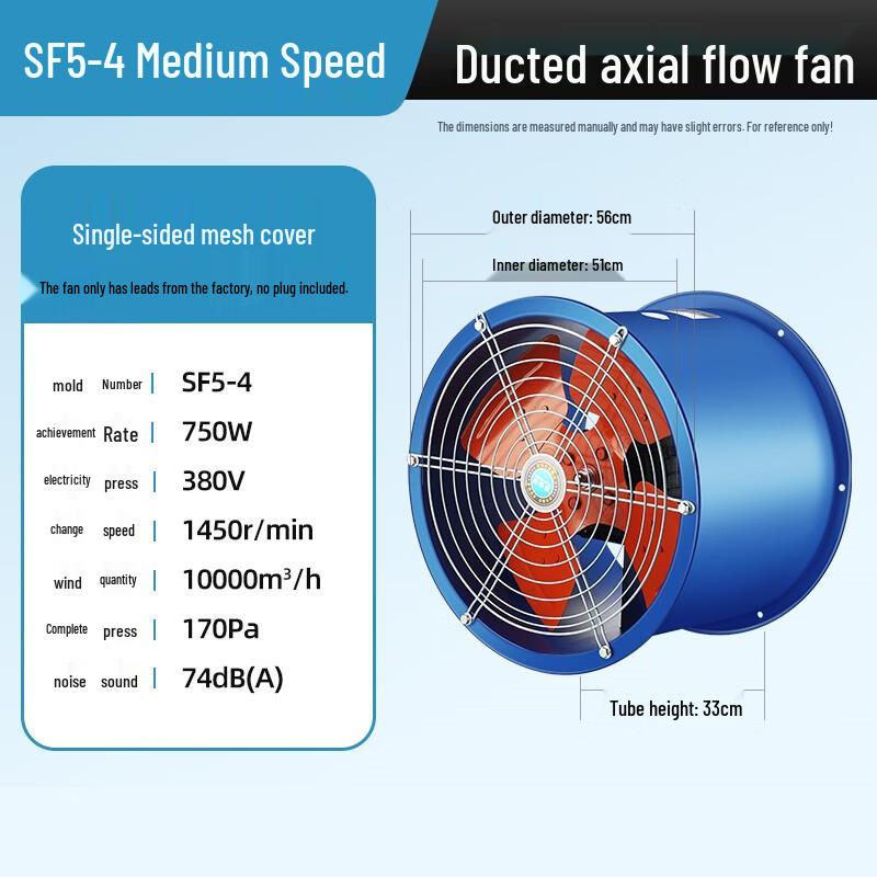 ShangHeKai SF Series Duct Axial Flow Fan CN plug (adapter included)