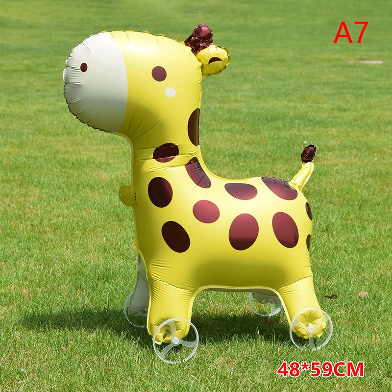 

4D Cartoon Elephant Foil Balloon, Stand Walking Balloon with Wheel for Kids Birthday Party Baby Shower Decoration 13