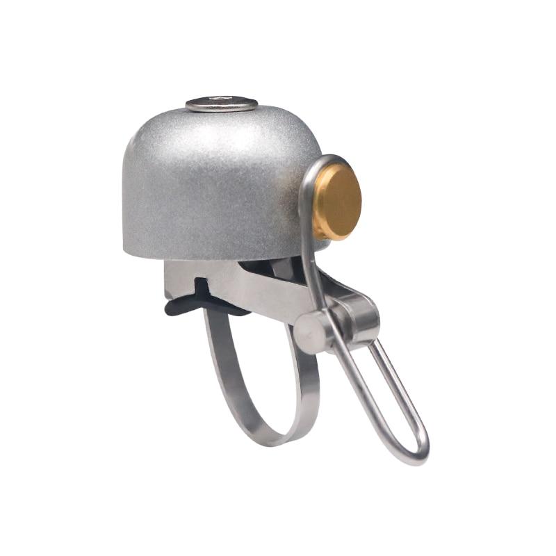 Bicycle Bell Clear Loud Sound Stainless Steel MTB Road Bike Safety Alarm Bell Cycling Handlebar Horn With Mounting Lock Plates