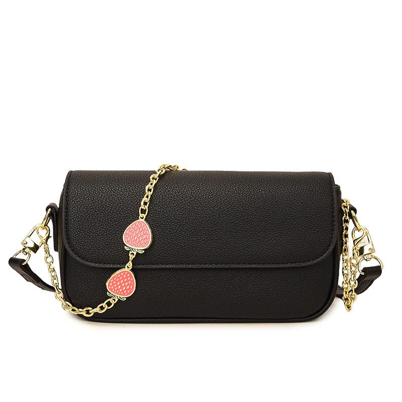 Fashion and Casual Simple Texture Baguette Bag Summer New Women's Shoulder Messenger Bag Small Square Bag