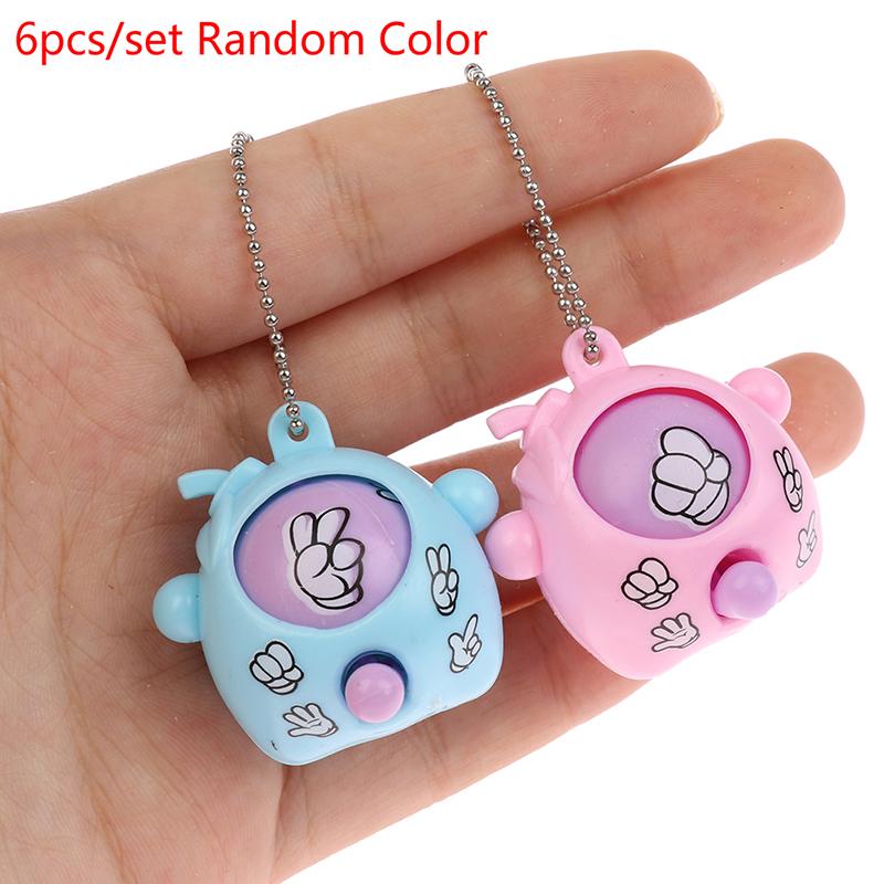 6Pcs/lot Mini Mora Device Fair Finger-guessing Game Rock Paper Scissors Play Toy