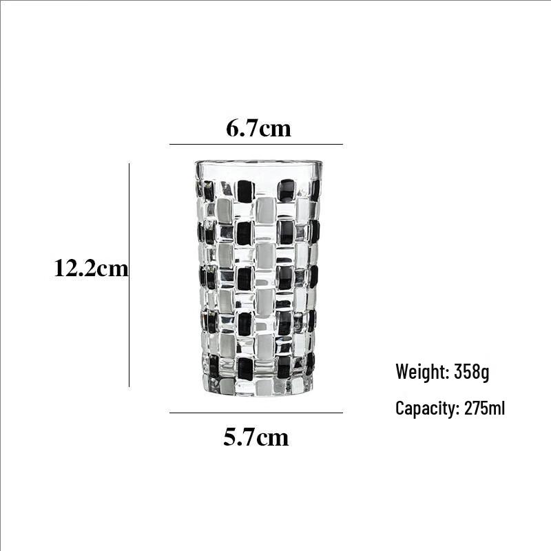 Shangqi Hand-painted Woven Stripe Borosilicate Glass Mug