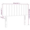 VidaXL Tête de Lit Meuble de Chambre à Coucher Accessoire de Lit Simple Tête de Cadre de Lit Intérieur Gris Foncé 80x5x78/88 346201