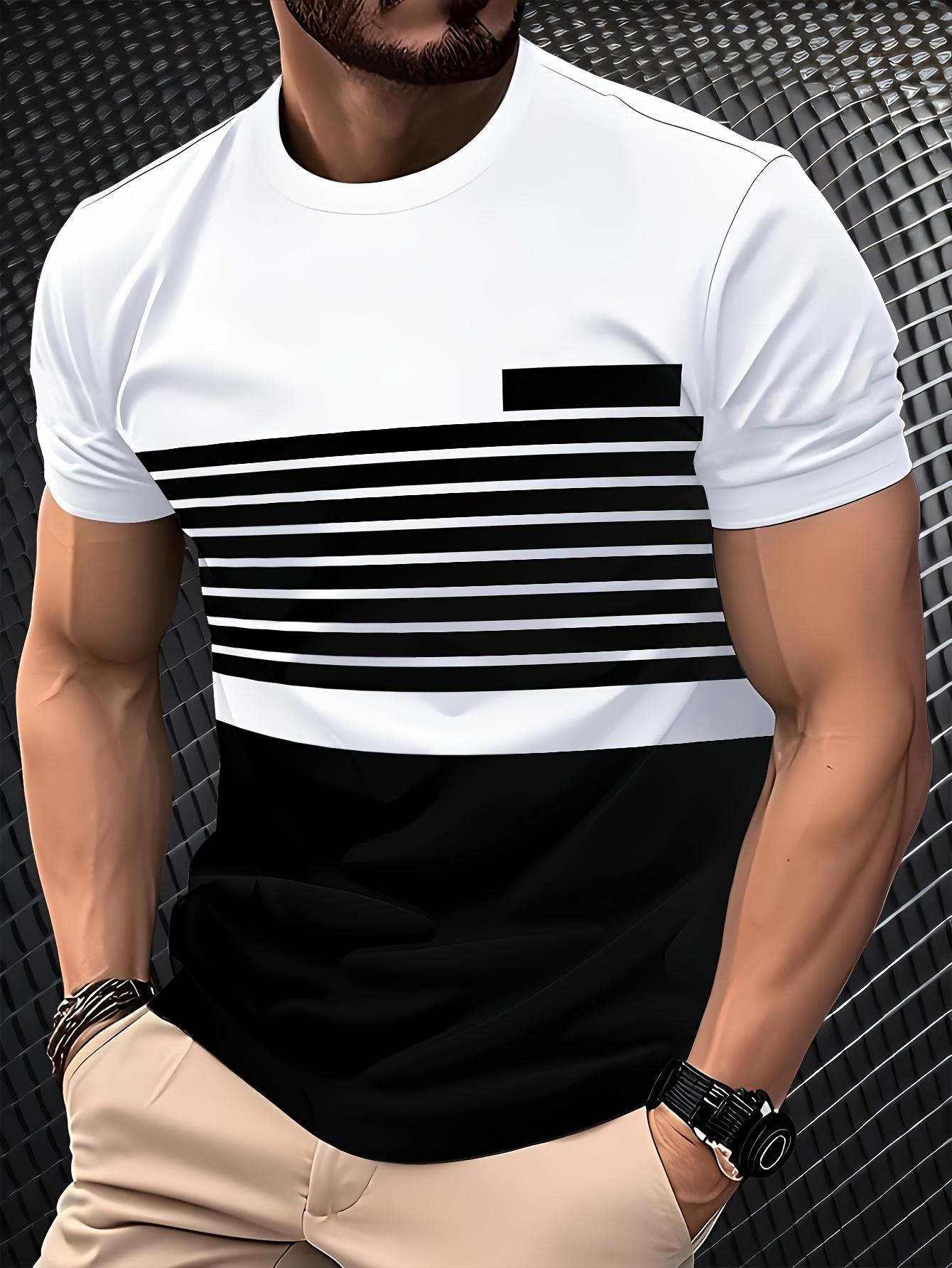 

Мужская футболка с коротким рукавом и 3D цифровой печатью, модный дышащий топ с круглым вырезом, стильный универсальный топ 5XL чёрный