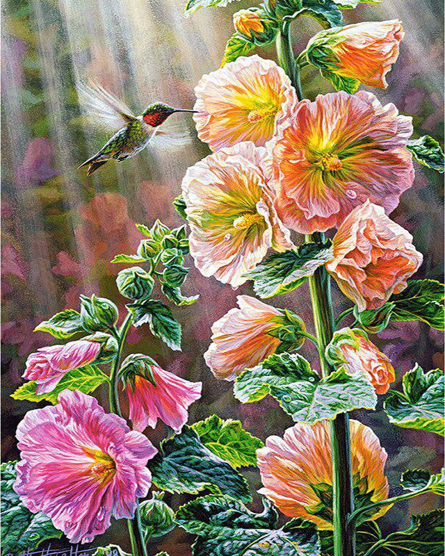 5d diamantové vyšívací květiny Sada křížových stehů Diamantový lakovací závod Plný čtverec Obrázek štrasové mozaiky Home Decor