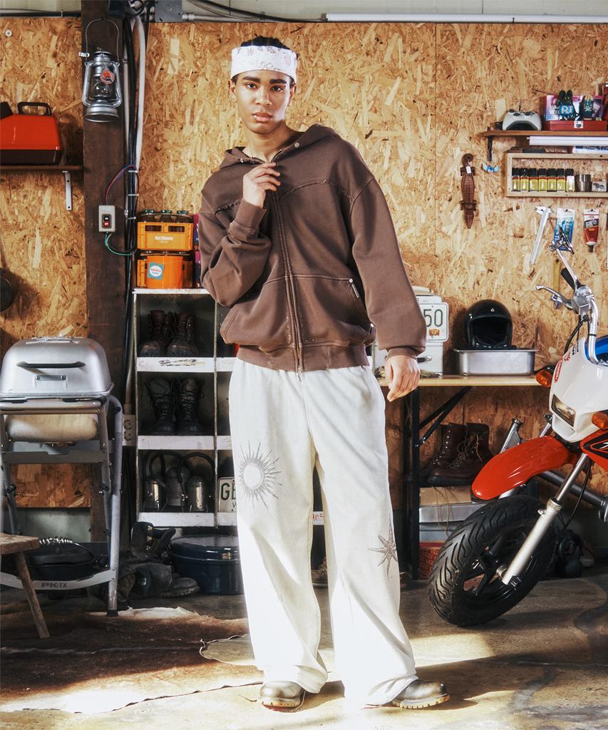 THEVINYLHOUSE Rodeo Washed Sweat Pants Beige
