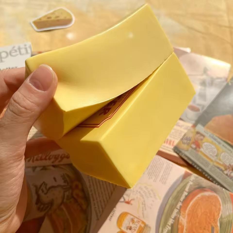 Squishy Simulated Butter Block Squeeze Toy Soft Stress Relief Slow Rising Sensory Fidget For Anxiety Adhd Autism Gifts