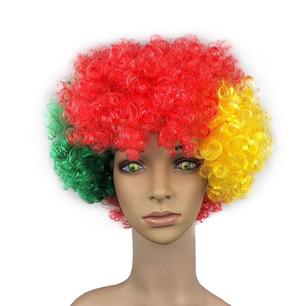 World Cup Party Wig – Colorful National Flag Hairpiece for Football Fans, Carnival & Festivals (Reusable, Hypoallergenic)