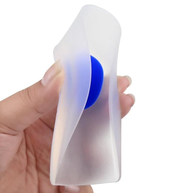 Super Soft Silicone Heel Pad Shock Absorbing Insole for Women Men Thickened Goblet Half Size Sports Shoes