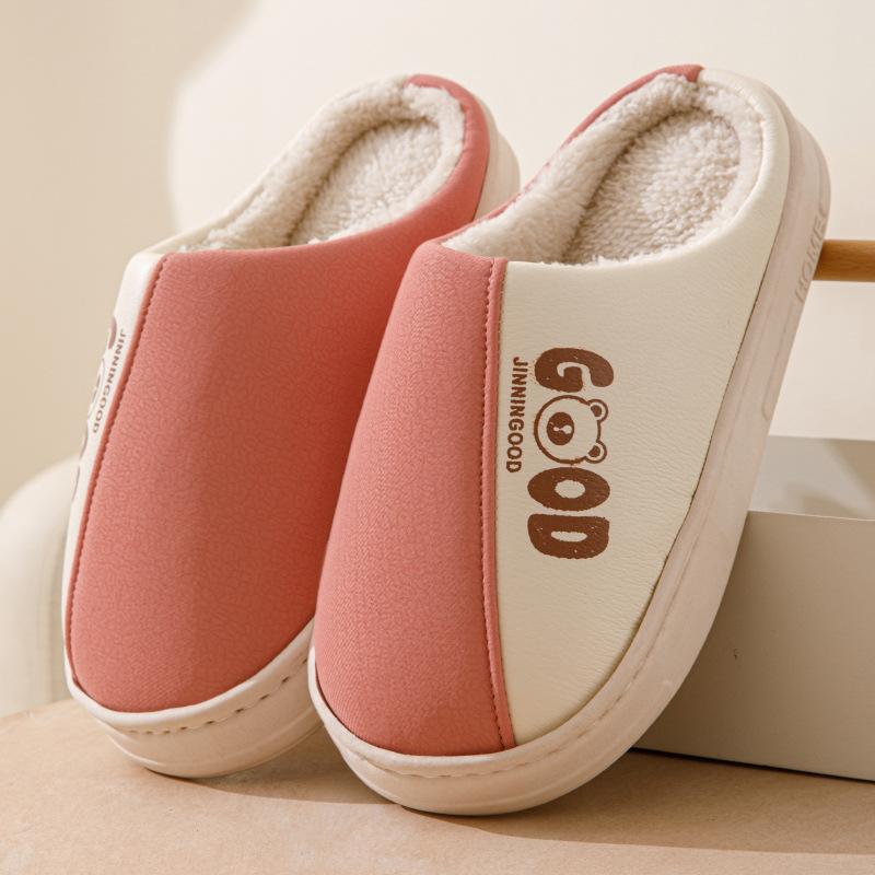 Couple Cotton Slippers Autumn and Winter Indoor Warm and Comfortable Home Platform Shoes Outdoor Plush Shoes