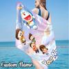 Custom Name Dora-emon Beach Towel - Soft, Ultra-Absorbent Microfiber, Lightweight, Perfect for Beach, Parties, Travel, Camping
