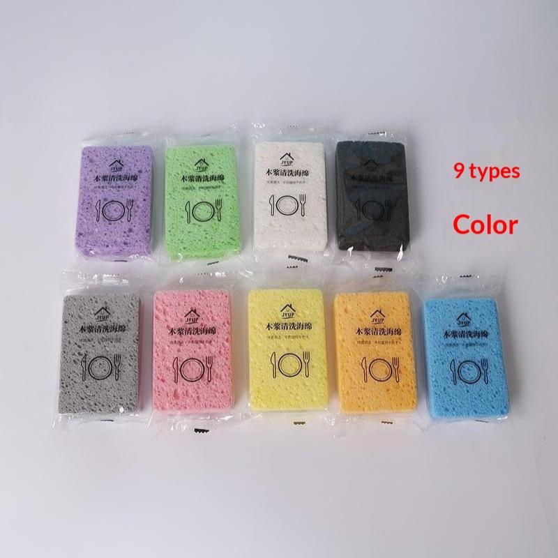 Thickened Wood Pulp Cotton Dishwashing Sponge Cloth Scouring Pad Absorbent Sponge Dishwashing Wipe