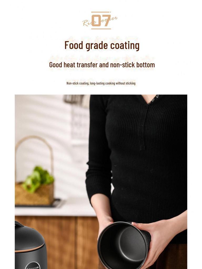 Kompakter Reiskocher mit Antihaftbeschichtung für Schlafsäle – geringer Stromverbrauch, multifunktionales Geschenk