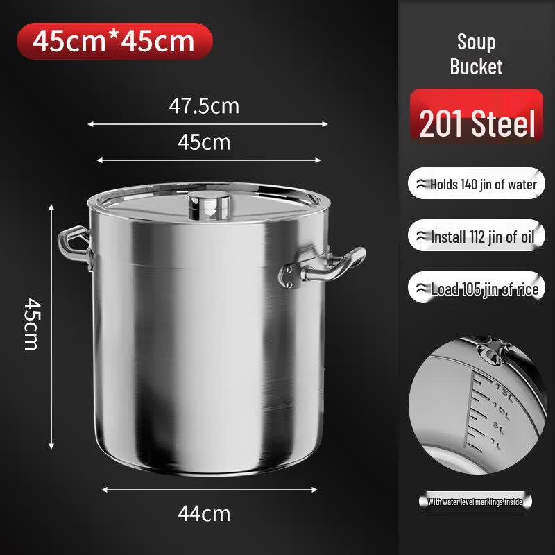 Large 304 Stainless Steel Induction Stockpot