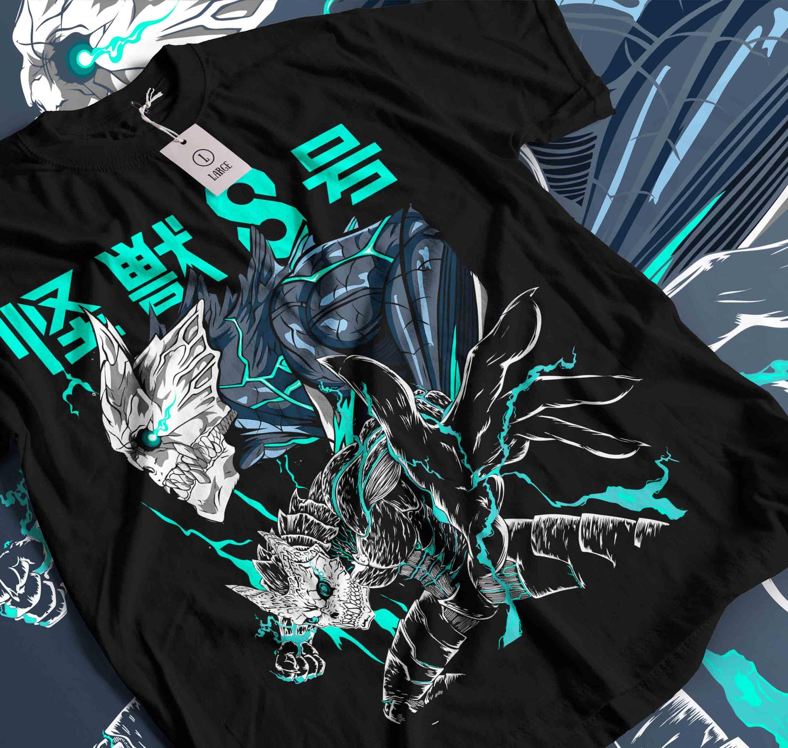 Anime Graphic Tee, Japanese Manga Streetwear, Unisex Cotton Shirt M