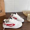 White and Red Color Matching Letter Bread Shoes Women's Summer New Versatile Sports and Leisure Board Shoes