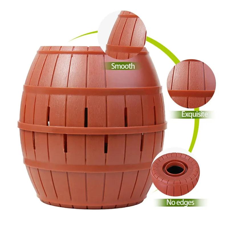 Jouet amusant de baril de pirate, jeu de plateau de jeu de pirate à l'épée, jouet d'Halloween pour enfants, jouet interactif parent-enfant pour garçon