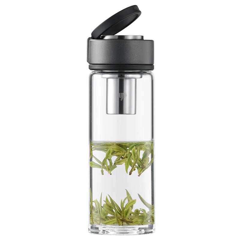 WANXIANG Portable Glass Tea Infuser Bottle
