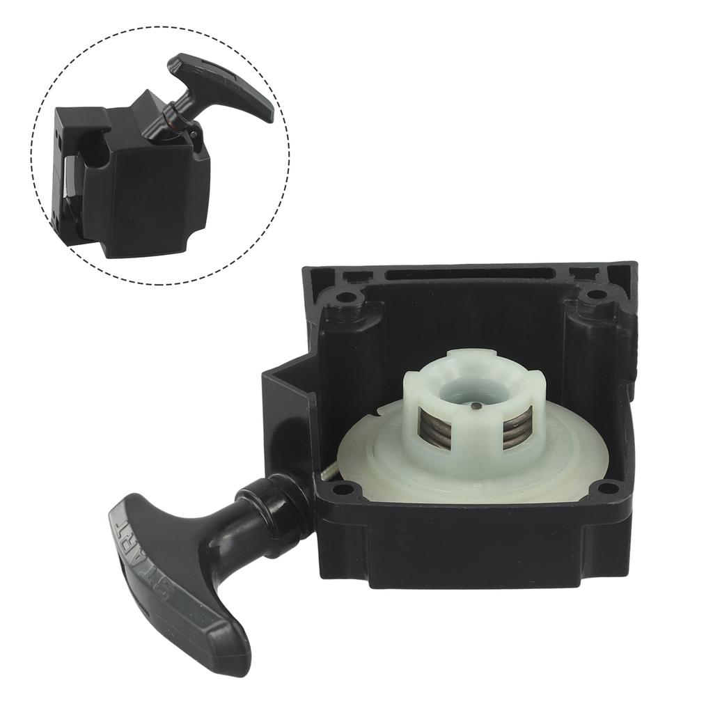 Garden Engine Pull Start Recoil Starter for TJ45 TJ45E Brushcutter and Lawn Mower Compatible with Kawasaki Models Black