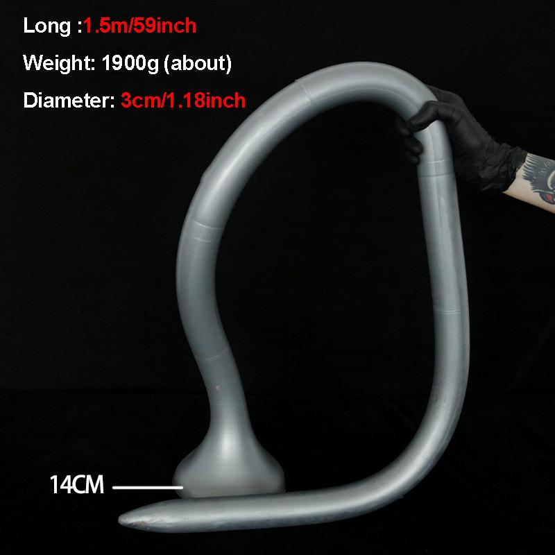 59inch Super Long Butt Plug Soft Liquid Silicone Anal Plug BDSM Adult Sex Toys for Women Men Anal/G-spot Massage Depth Anal Plug