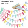 1Pcs 12 Flags Colorful Flag String  for Happy Birthday Party Wedding Decoration