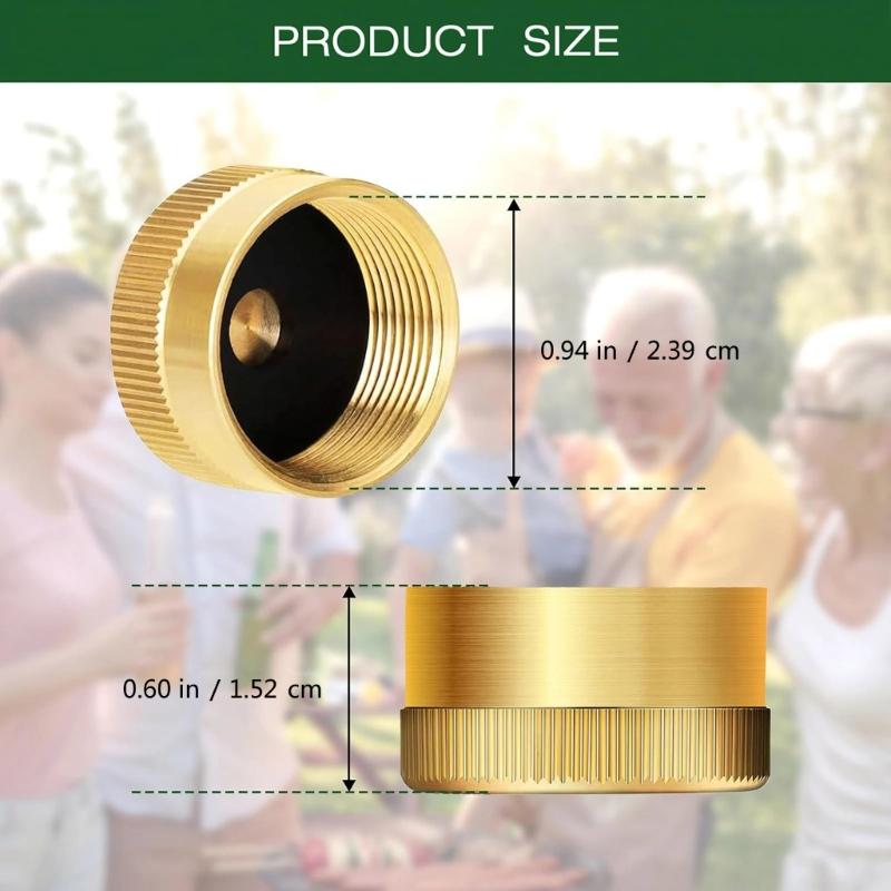 5pcs Solid Brass Bottle Lid Cylinder Protect Cover Tanks Cover Campings Stove Accessories