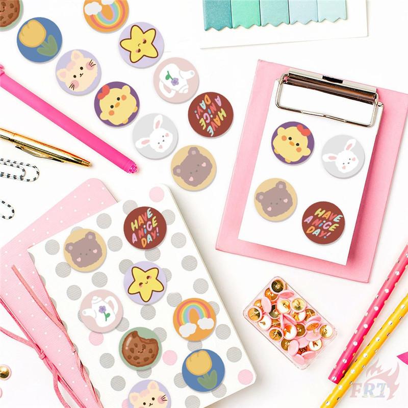 500Pcs/Roll Ins Healing Cartoon Kids Rewards Stickers - DIY Scrapbooks Album Decor Sealing Label Decals