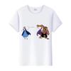 Cartoon Princess Summer Short Sleeve Tee Beauty and The Beast Tops Shirts T-Shirts Sweet Clothes Blouse Unisex