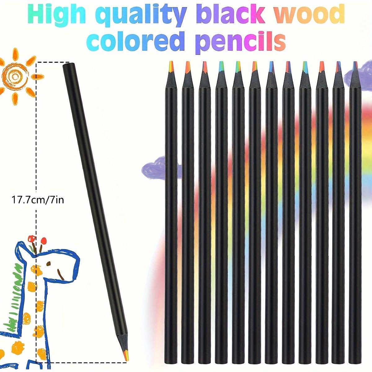 

12Pcs 7 Colors Rainbow Pencils 3.3mm Colored Pencils For Art Drawing Coloring Halloween Thanksgiving Gift