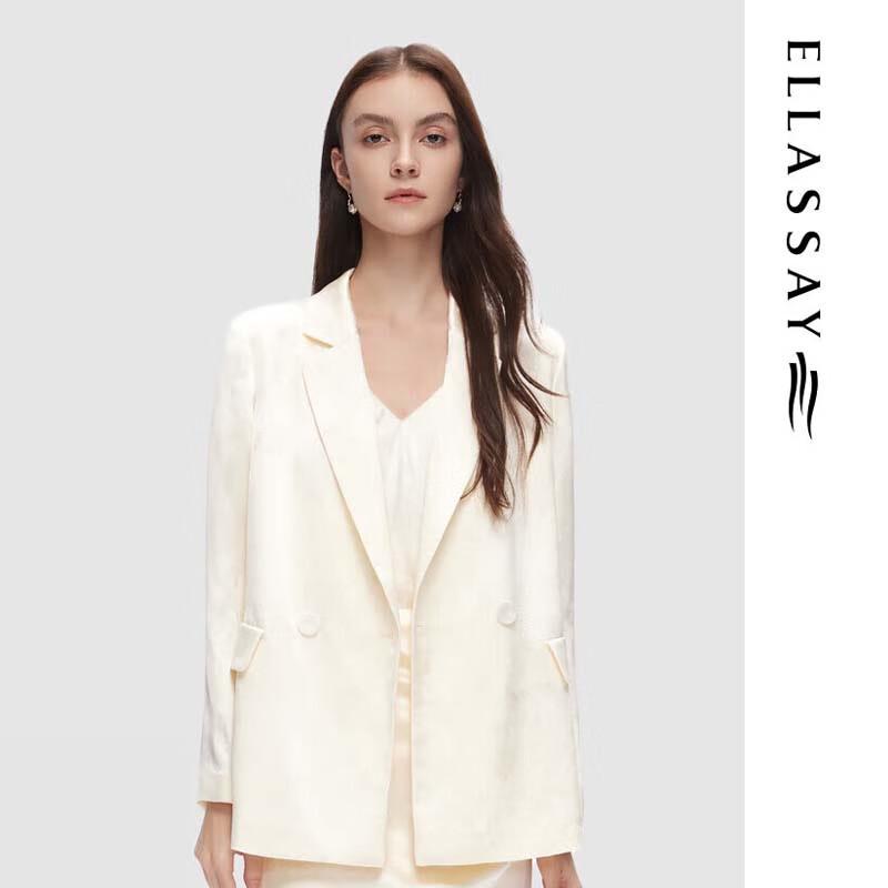 

ELLASSAY Women s Commuter Textured Oversized Suit Jacket M