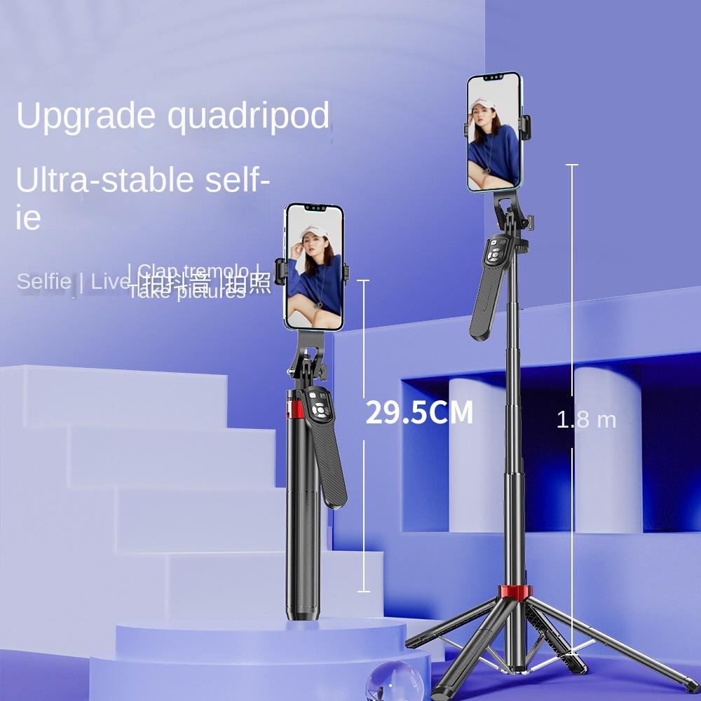 P185TK Aluminum Alloy Selfie Stick with for Tetrapod Universal Mobile Phone Holder Live Broadcast Handheld Stabilizer
