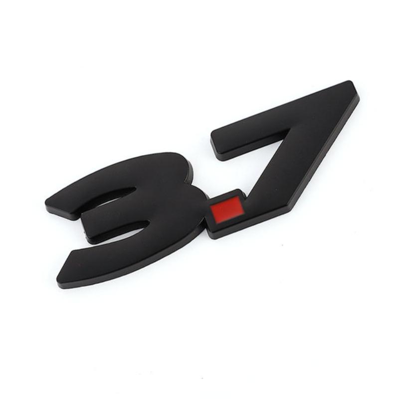 3D Metall 3.7 Logo Autoaufkleber Plakette Autoemblem Kofferraumaufkleber für 3.7 Q50 Q50S Q50L G37 Q30 QX60 Q70 G25 QX70 FX35 FX37