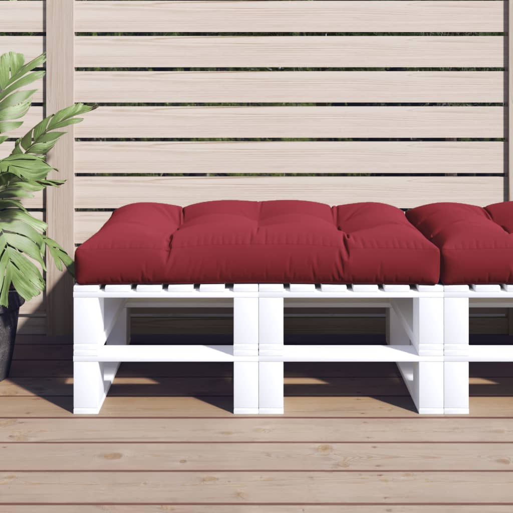 Pallet Cushion Burgundy 120x80x12 cm Fabric